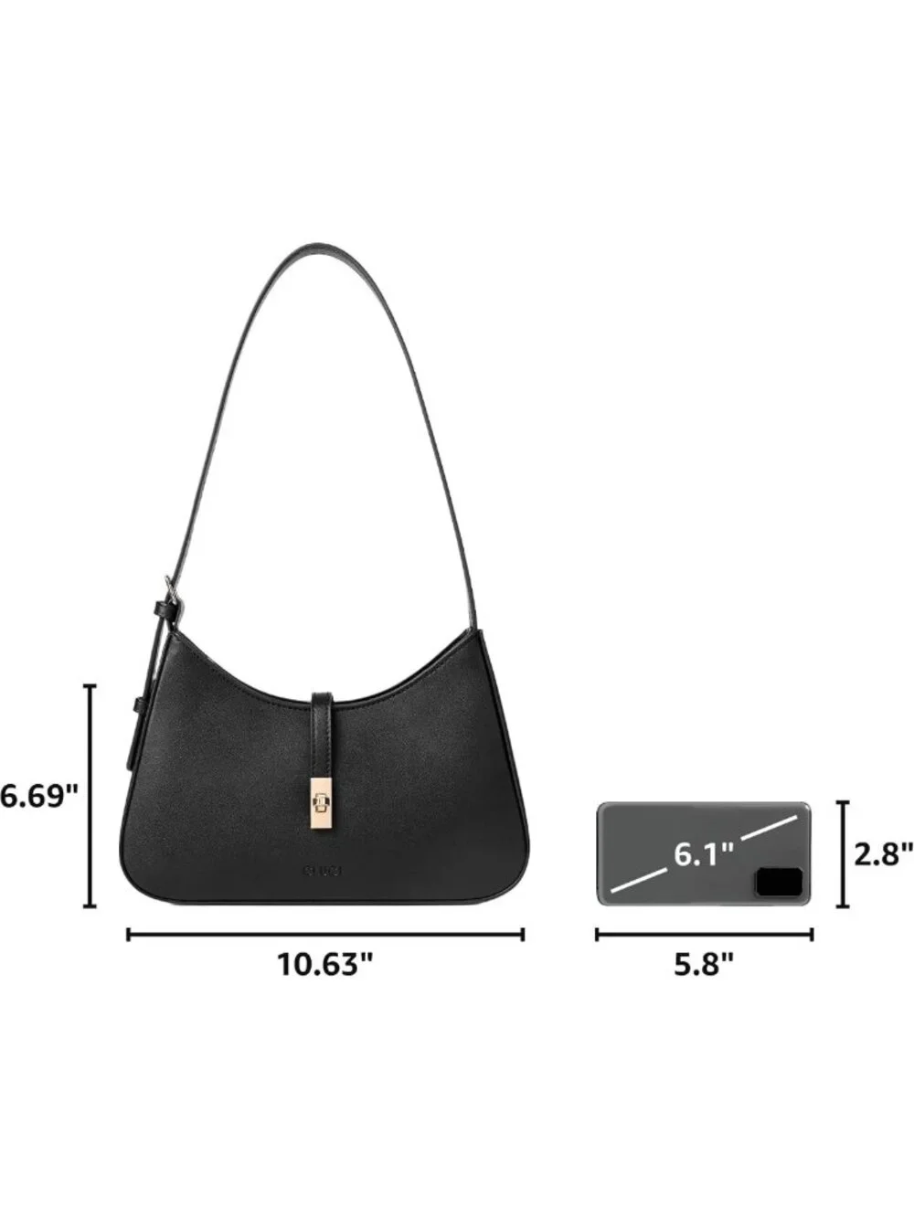 Chic Mini Vegan Leather Shoulder Bag | Adjustable Strap, Y2K Style, Cute Hobo